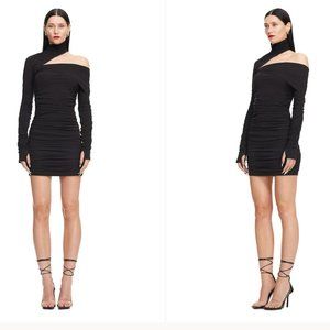 Mugler X H&M Gathered One-shoulder Mini Dress